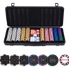 Pokerset in zwarte koffer, 500 chips met
