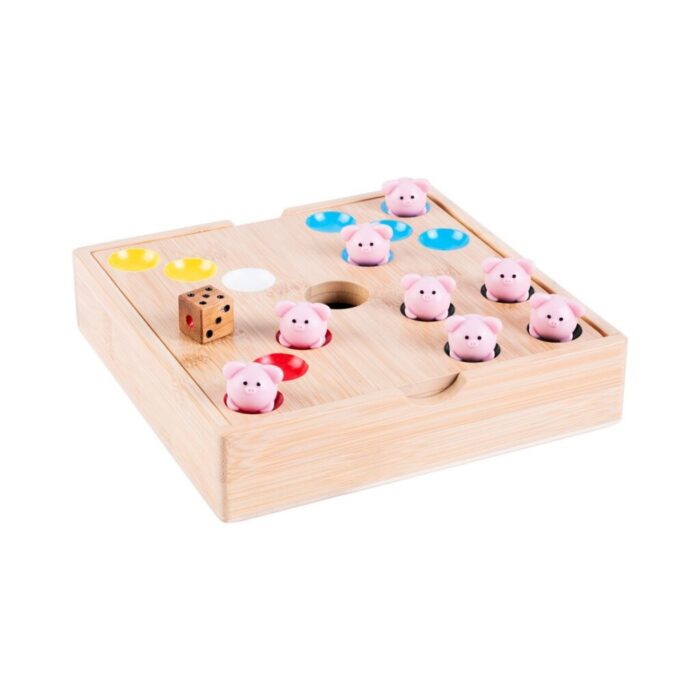 Pig Hole Game - Bamboe Met 60 Siliconen