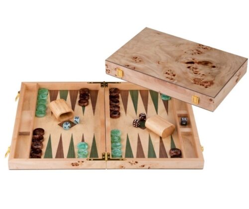Backgammon 18" Groen & Bruin Trangle