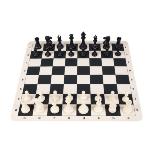 Schaakset 15" met silicone veld met verw