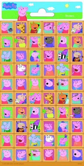 Paper Sticker Sheet - Glitter Peppa