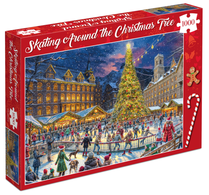 Kerstpuzzel Skating Around the Christmas