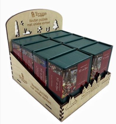 Display Houten Kerstpuzzels (4 x 2)