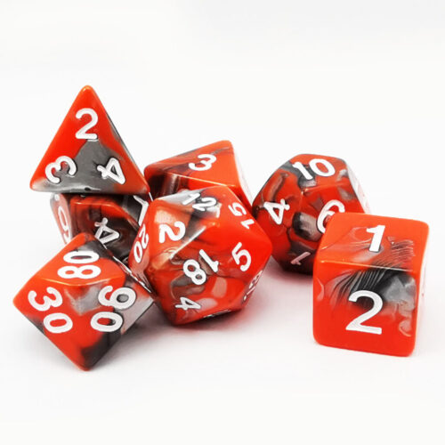 Gemini RPG Set - Red/Steel