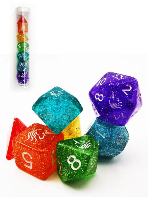Unicorn RPG Set - Speckled Rainbow