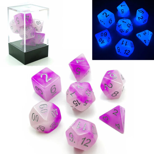 Gemini Glow in the Dark RPG Set - Frosty