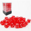 Translucent Red D6 12mm (36 stuks)