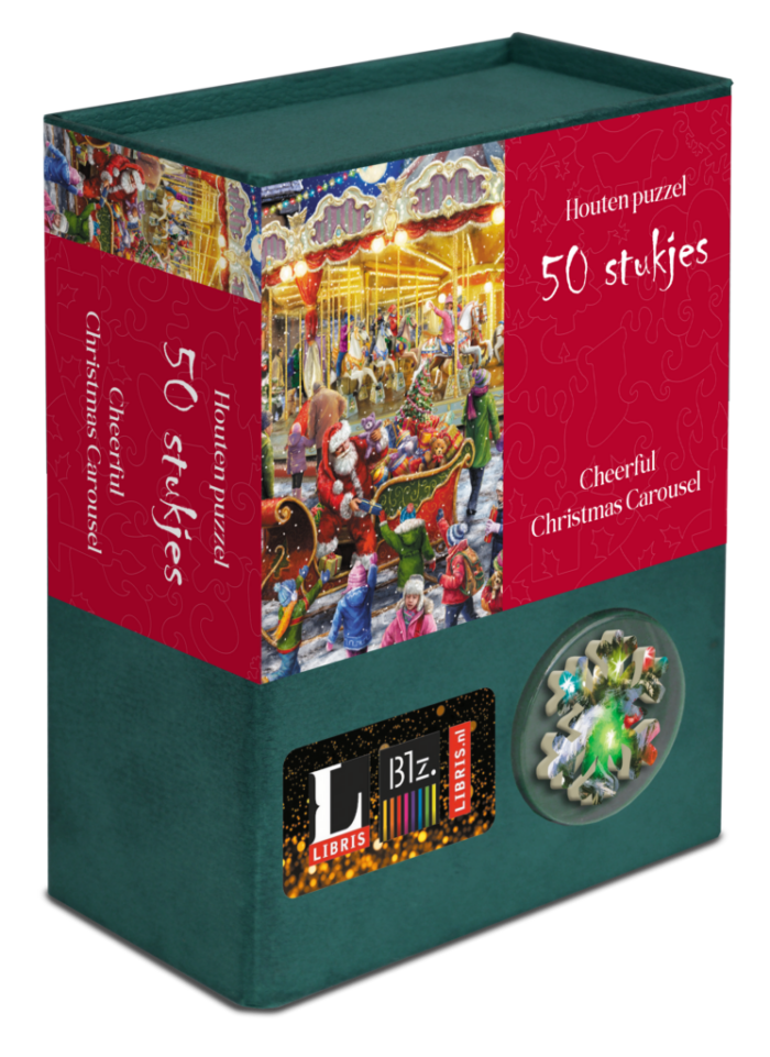 Kerstpuzzel Hout Libris Christmas Carous