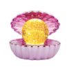 Parelsschelp 14 cm glitter roze , parel 7cm, BO/US party time