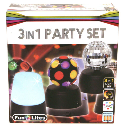Fun Lites - 3 in 1 Mini Party En Disco Set