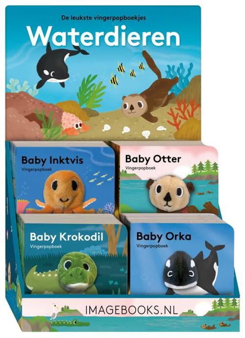 Display Vingerpopboekjes Waterdieren