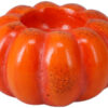 Pompoen theelichthouder terracotta oranje 11 cm