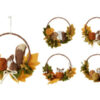 Herfst hangdecoratie ring met dier 15 cm