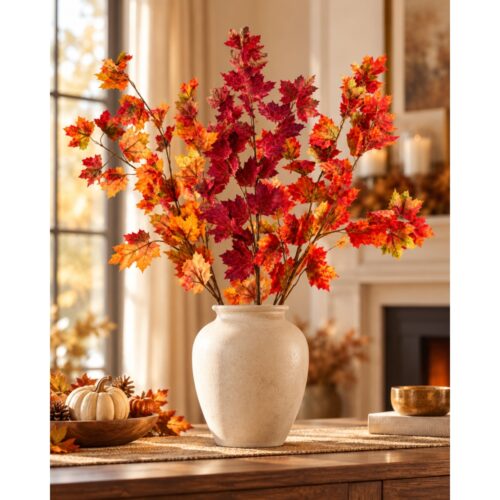 Herfstboeket in een sfeervol interieur