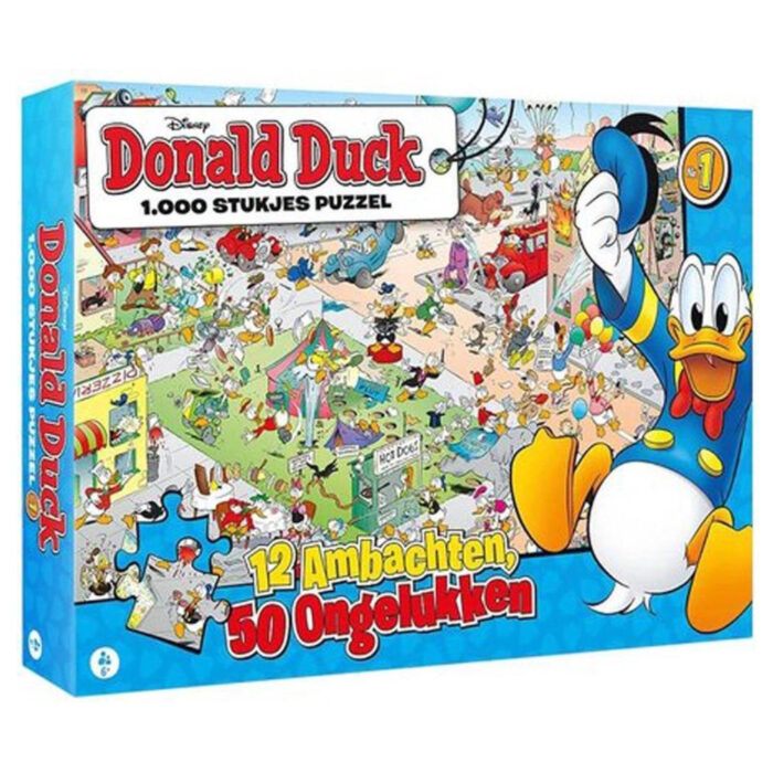 Puzzel Donald Duck: 12 Ambachten, 50 Ongelukken - Inclusief Poster