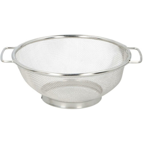 Alpina Keuken vergiet/zeef - RVS - D20 x H 8 cm - zilver
