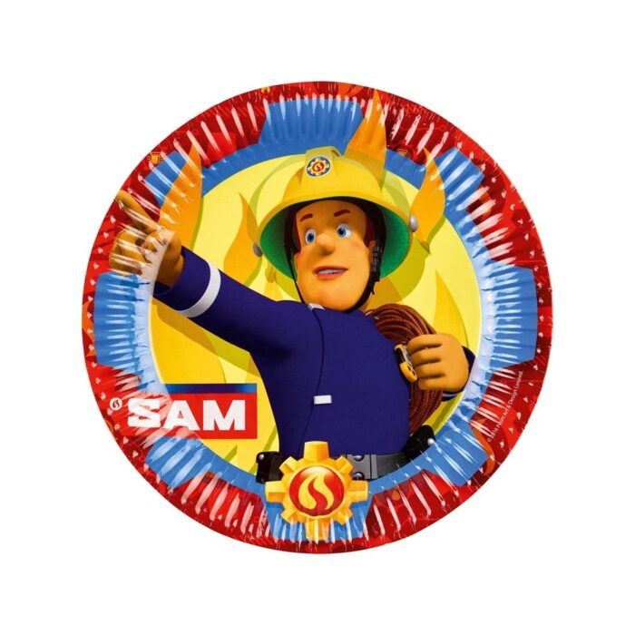 Brandweerman Sam Kartonnen Feestbordjes 8 stuks