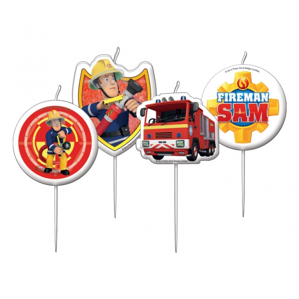 Brandweerman Sam taartkaarsjes