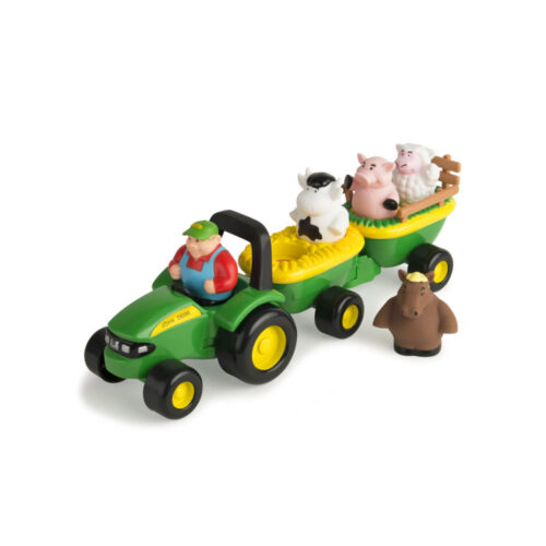 John Deere Hooiwagen met boer en dierengeluiden