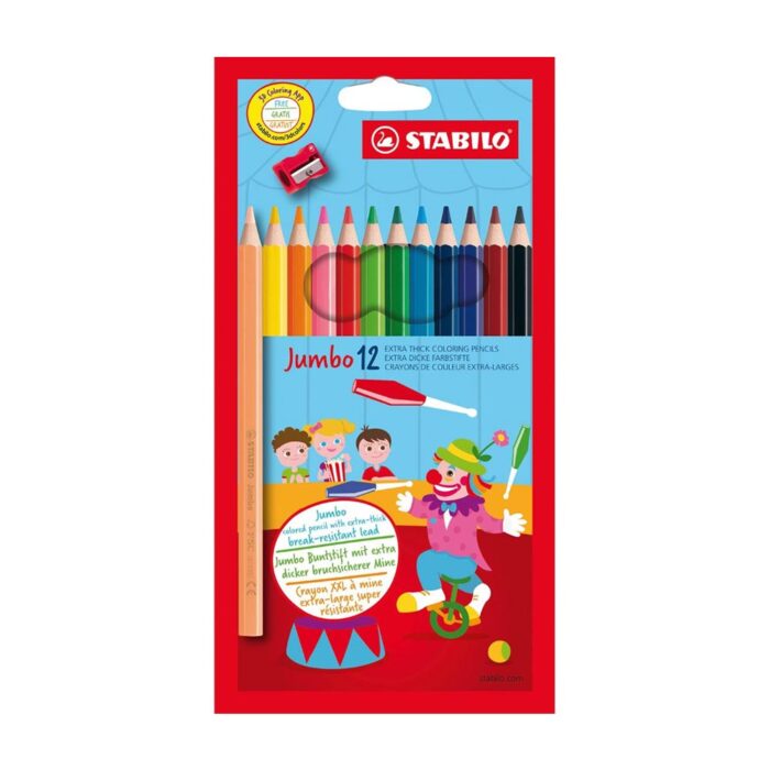 12 Jumbo Kleurpotloden Stabilo