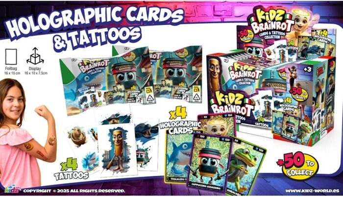 Kidz Brainrot Blindbag with Holographic Cards + Tattoo's in display (15)