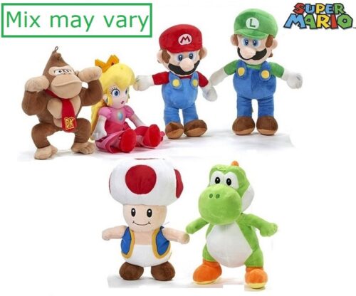 Mario Bross Pluche 6 assorti 30cm