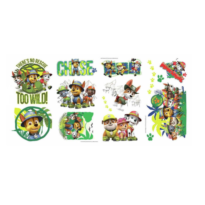 Paw Patrol muursticker Jungle