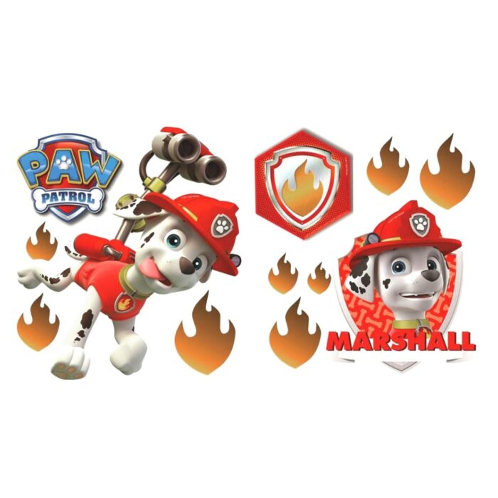 Paw Patrol muurstickers Marshall 2 stickervellen