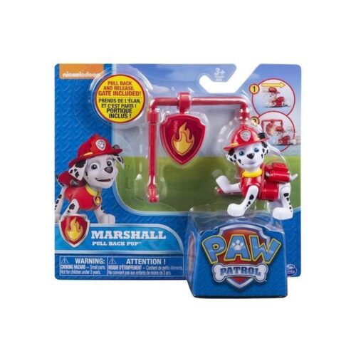 Paw Patrol Actiefiguurtje Pull Back Marshall