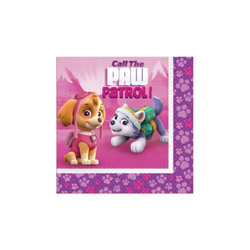 Paw Patrol servetten 20 stuks Roze