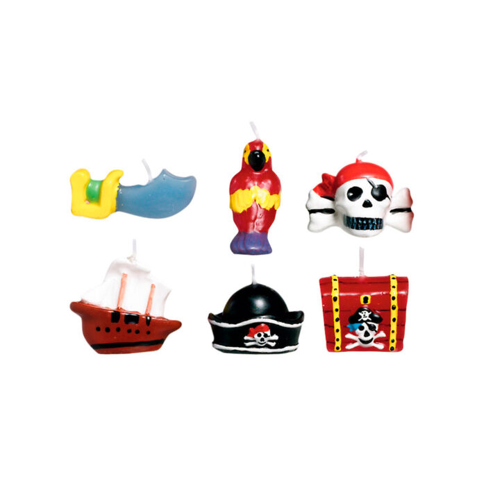 Piraten Kaarsjes ( 6 stuks )
