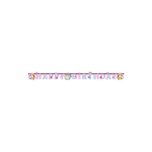 Unicorn Happy Birthday Slinger 180cm