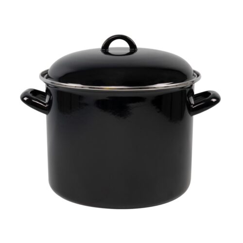 Soeppan 24cm 8ltr emaille zwart