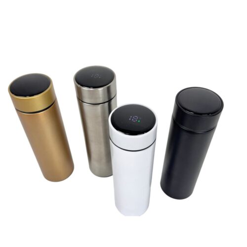 Thermosfles met thermometer 3 assorti (assortiment – willekeurige uitvoering)