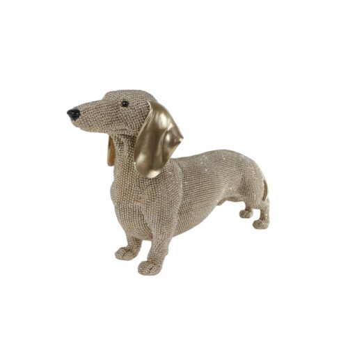 Sculptuur Tekkel L glinster 39,5 x 12 x 22cm