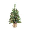 Creston kerstboom led werk op batterijen groen met burlap 20L TIPS 58 - h60xd 41cm