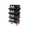 LED lantaarn plastic square fire flame effect BO binnen 3 kleuren assorti 11 x 11 x 22,5 cm