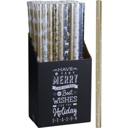 Pakpapier kerst 70 x 150cm 3 pack assorti (assortiment – willekeurige uitvoering)