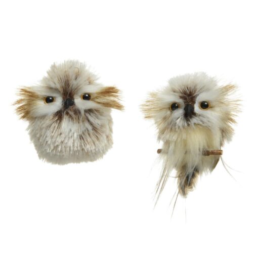 Uil polyester feathers 2 assorti (assortiment – willekeurige uitvoering)