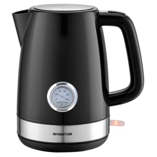 Inventum waterkoker 1,7L retro zwart