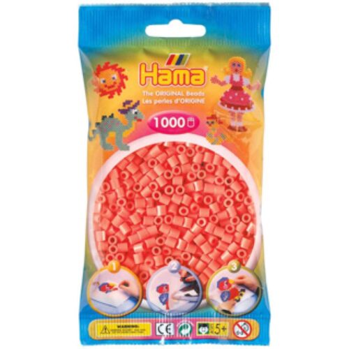 Hama Strijkkralen 1000 Stuks Rood Pastel