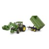 Bruder Tractor John Deere 7R 350 Met Aanhanger