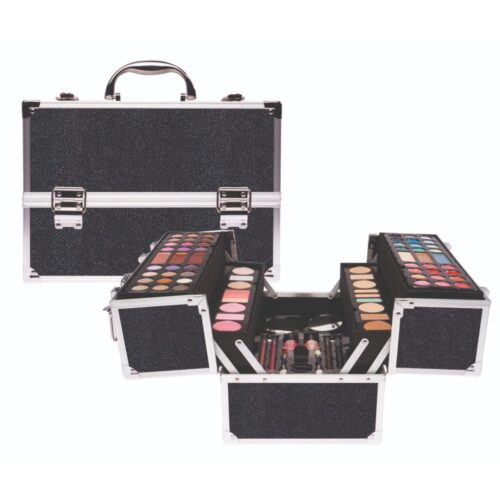 Casuelle make up koffer zwart glitter