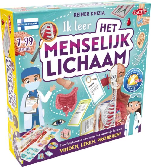 Tactic Ik leer: Het Menselijk Lichaam (Winnaar Speelgoed van het Jaar) – Bordspel vanaf 7 jaar