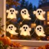 Halloween raamdecoratie met licht - set van 6