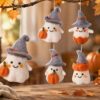 Spookje hangdecoratie vilt 13 cm