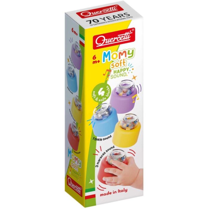 Quercetti Momy Soft bouwblokken met geluid 4-delig