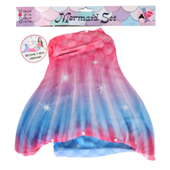 Zeemeerminstaart set + bikini 8-9 jaar